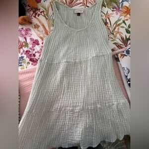 Universal Thread Textured Green and Blue dress